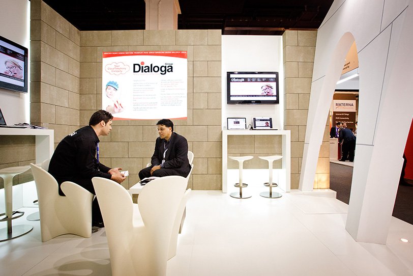 Dialoga Stand at Mobile World Congress in Barcelona