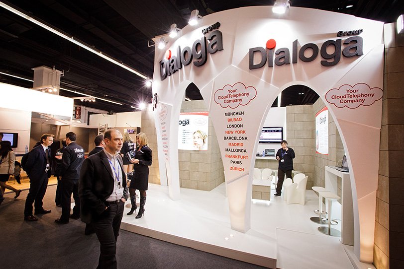 Dialoga Stand at Mobile World Congress in Barcelona