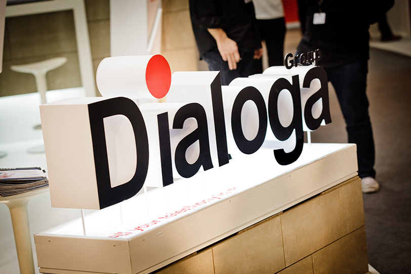 Dialoga Stand at Mobile World Congress in Barcelona
