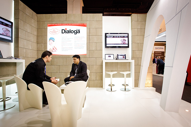 Dialoga Stand at Mobile World Congress in Barcelona