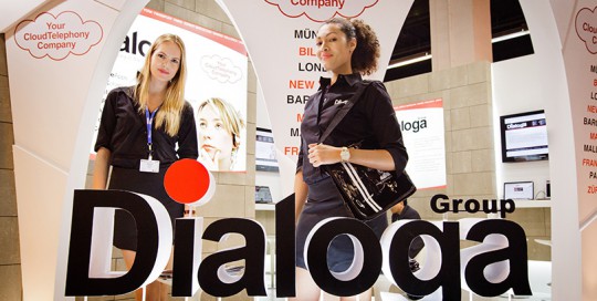 Dialoga Stand at Mobile World Congress in Barcelona