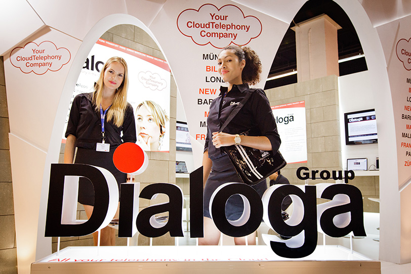 Dialoga Stand at Mobile World Congress in Barcelona