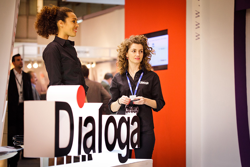 Dialoga Stand at Mobile World Congress in Barcelona