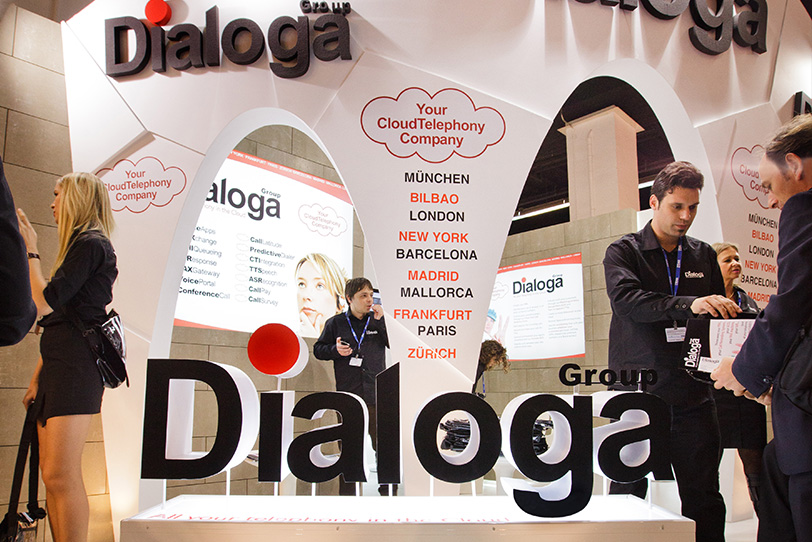 Dialoga Stand at Mobile World Congress in Barcelona