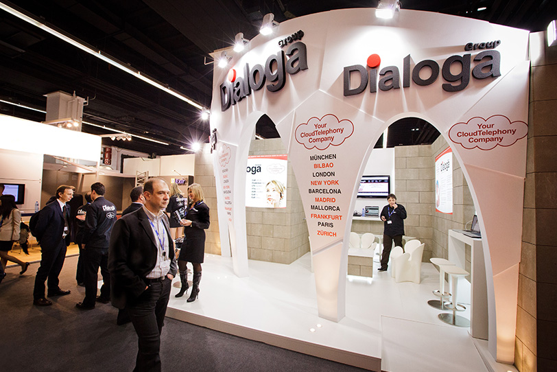 Dialoga Stand at Mobile World Congress in Barcelona