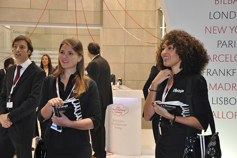 Dialoga Stand at Mobile World Congress in Barcelona