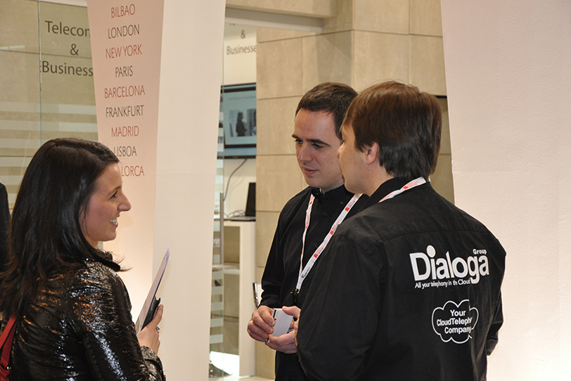 Dialoga Stand at Mobile World Congress in Barcelona