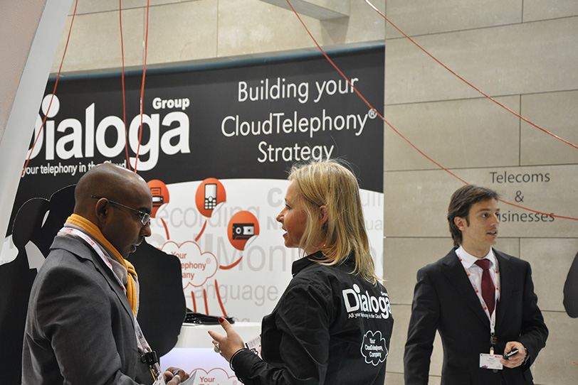Dialoga Stand at Mobile World Congress in Barcelona
