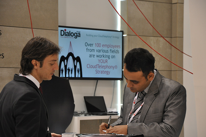 Dialoga Stand at Mobile World Congress in Barcelona