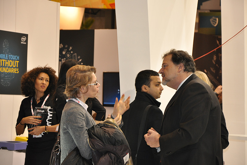 Dialoga Stand at Mobile World Congress in Barcelona