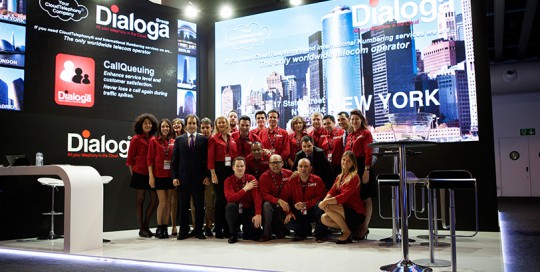 Dialoga stand at Mobile World Congress in Barcelona