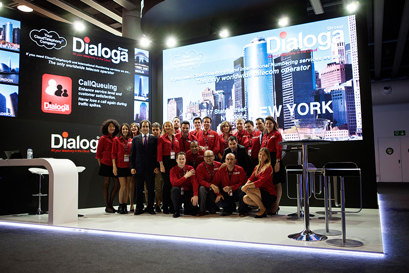 Dialoga stand at Mobile World Congress in Barcelona