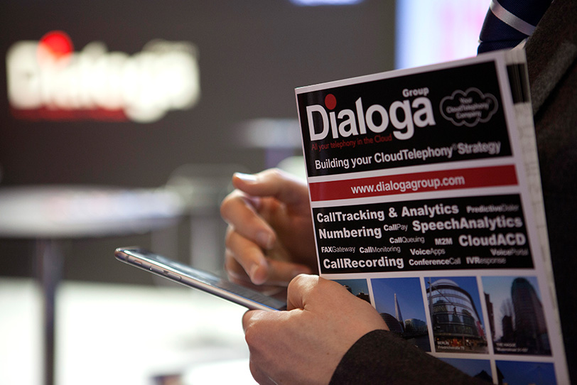 Dialoga stand at Mobile World Congress in Barcelona