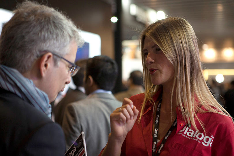 Dialoga stand at Mobile World Congress in Barcelona