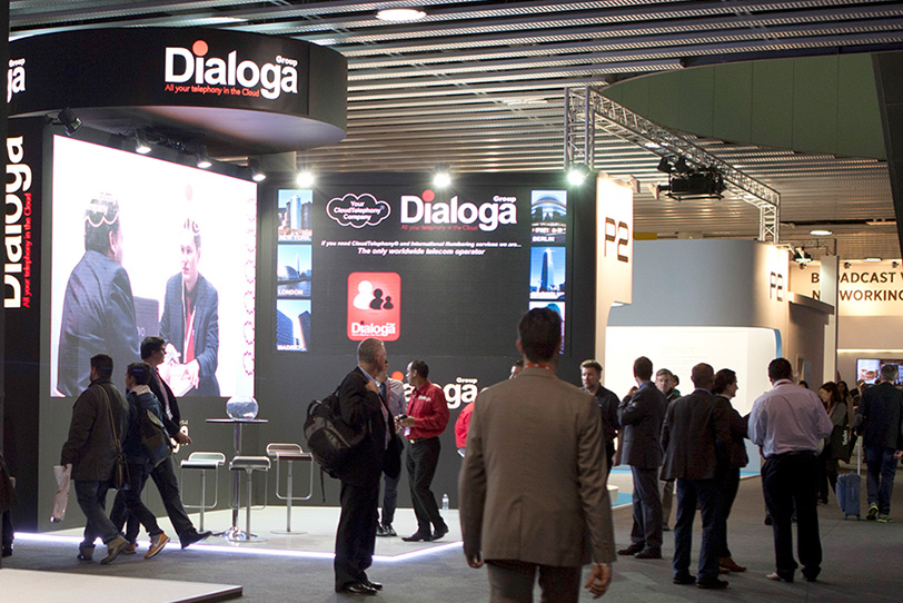 Dialoga stand at Mobile World Congress in Barcelona