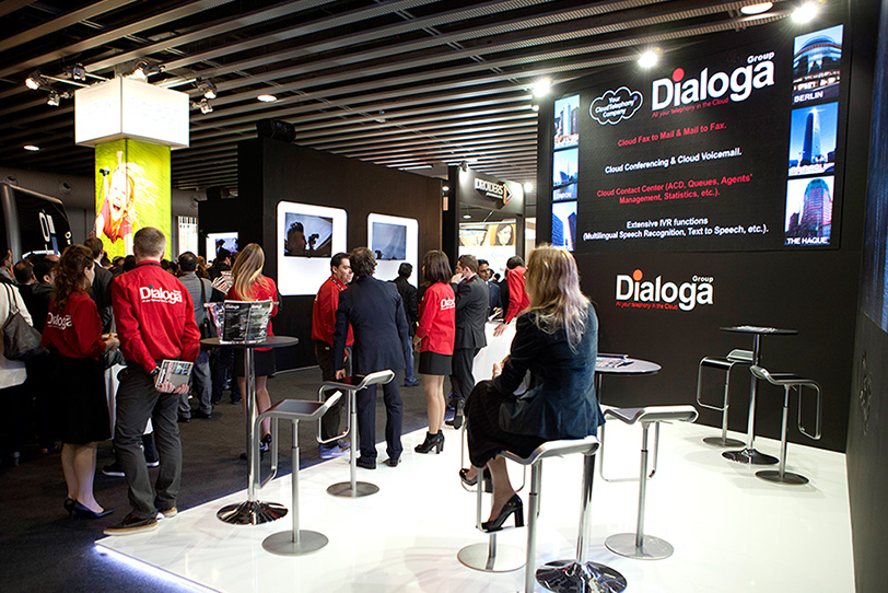 Dialoga stand at Mobile World Congress in Barcelona