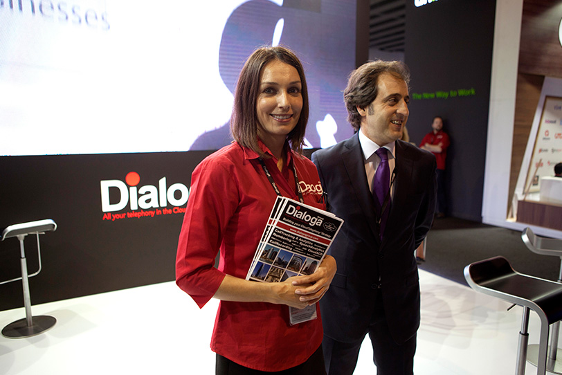 Dialoga stand at Mobile World Congress in Barcelona