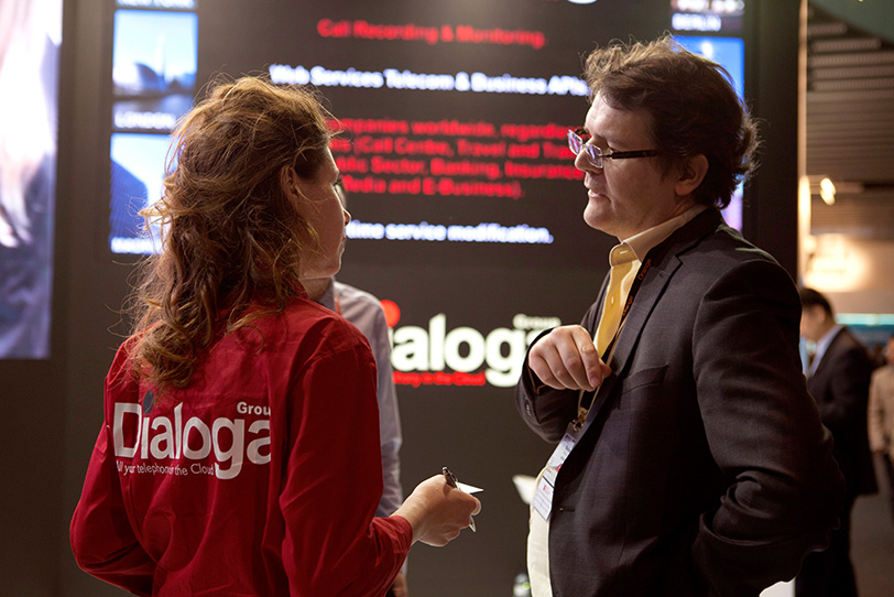 Dialoga stand at Mobile World Congress in Barcelona