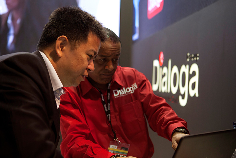 Dialoga stand at Mobile World Congress in Barcelona