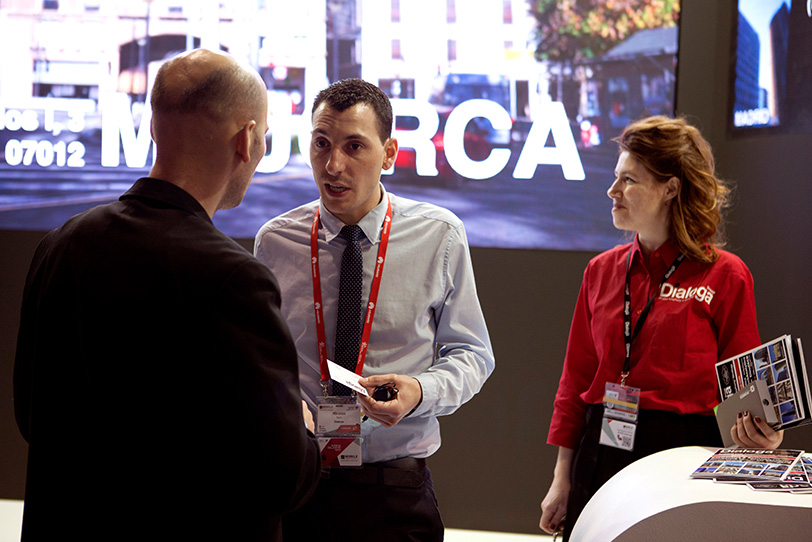 Dialoga stand at Mobile World Congress in Barcelona