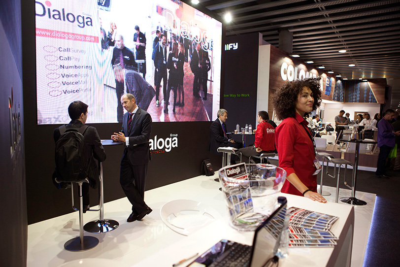 Dialoga stand at Mobile World Congress in Barcelona