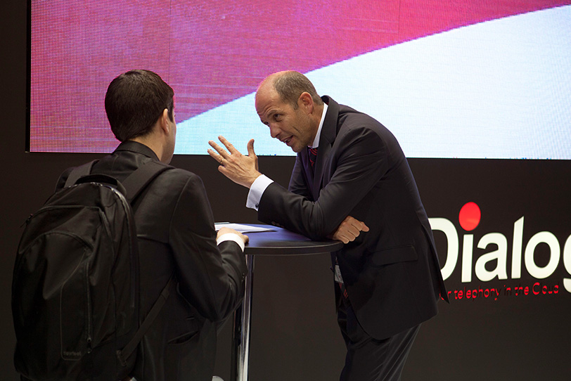 Dialoga stand at Mobile World Congress in Barcelona