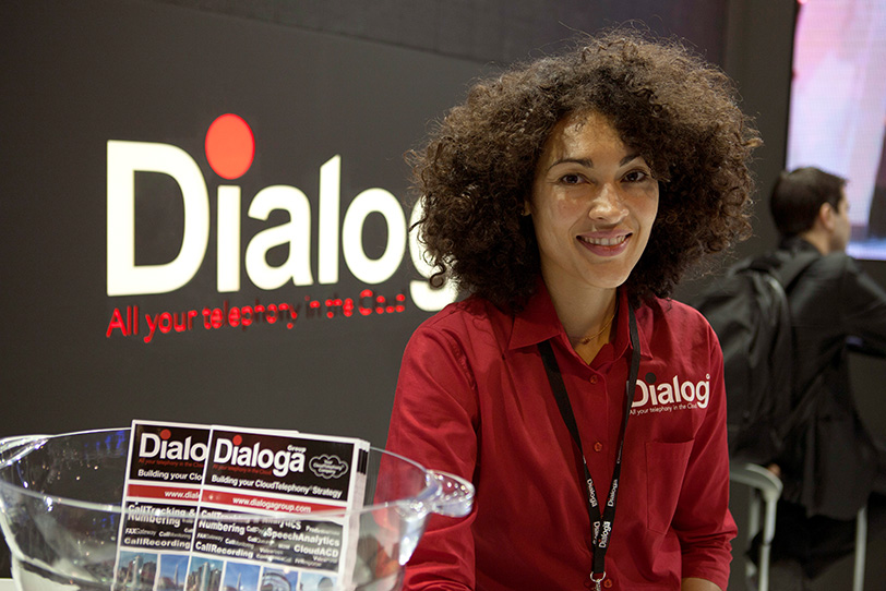 Dialoga stand at Mobile World Congress in Barcelona