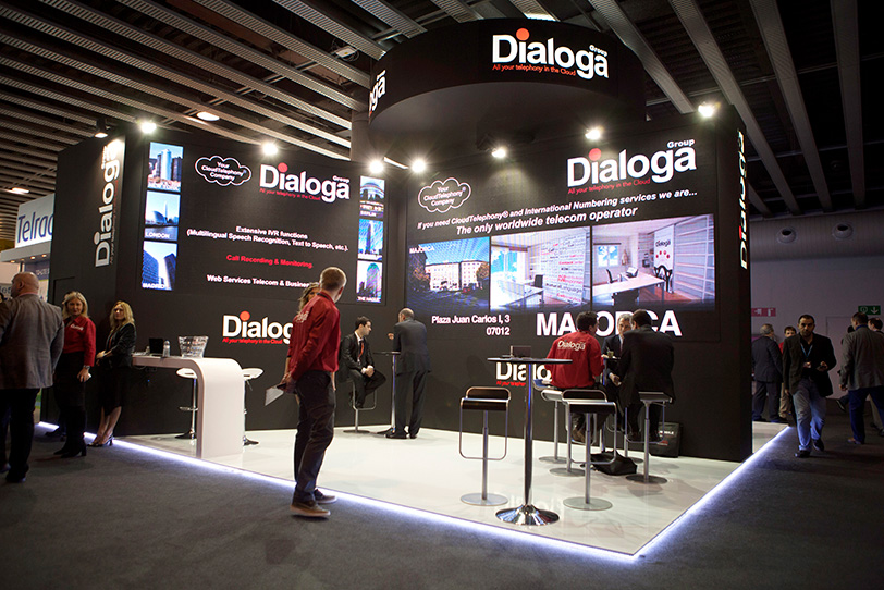 Dialoga stand at Mobile World Congress in Barcelona