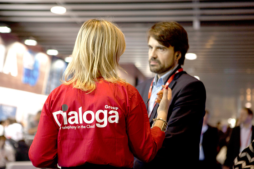 Dialoga stand at Mobile World Congress in Barcelona