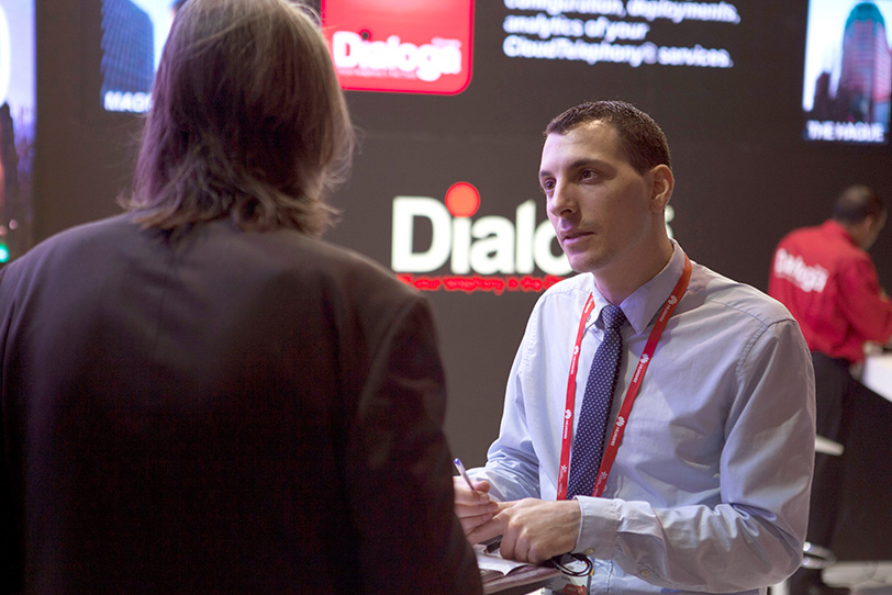Dialoga stand at Mobile World Congress in Barcelona