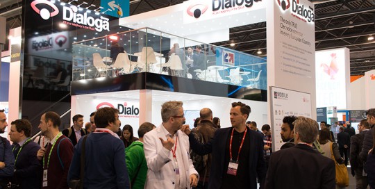 Dialoga stand at Mobile World Congress in Barcelona