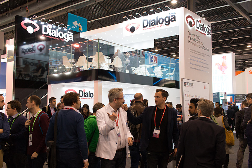 Dialoga stand at Mobile World Congress in Barcelona