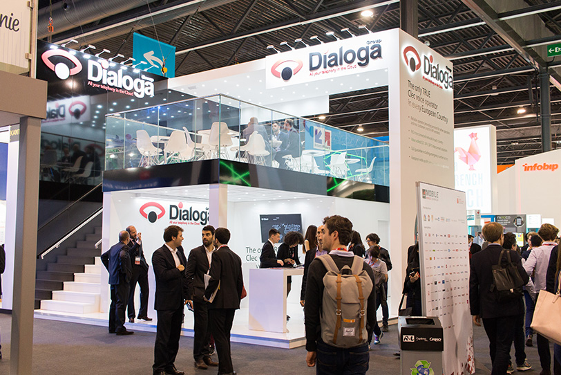 Dialoga stand at Mobile World Congress in Barcelona