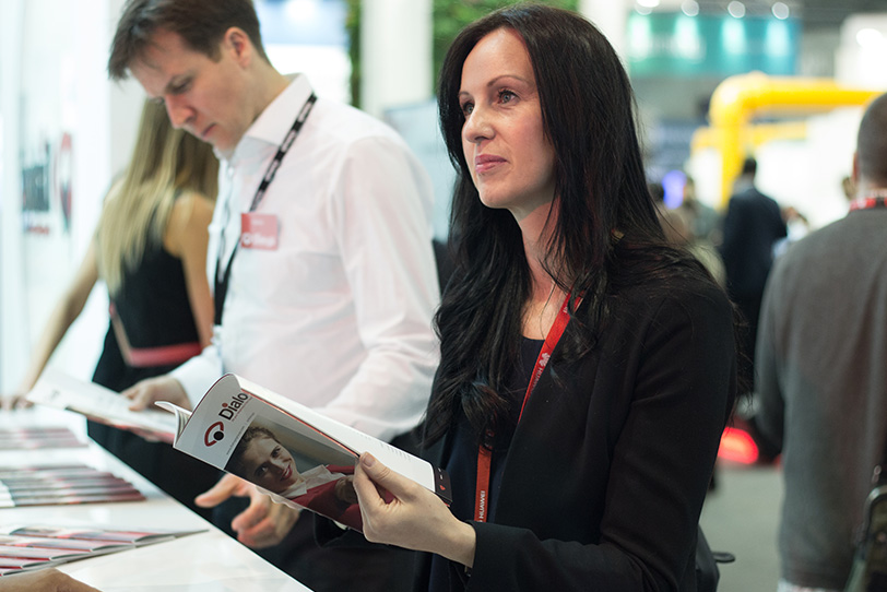 Dialoga stand at Mobile World Congress in Barcelona
