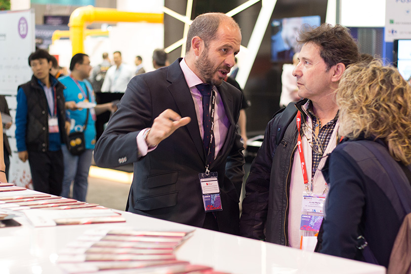 Dialoga stand at Mobile World Congress in Barcelona