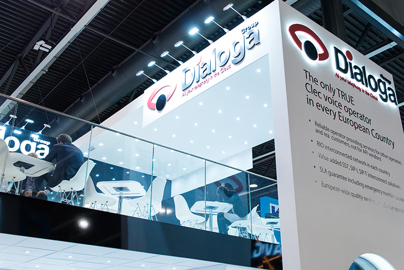 Dialoga stand at Mobile World Congress in Barcelona