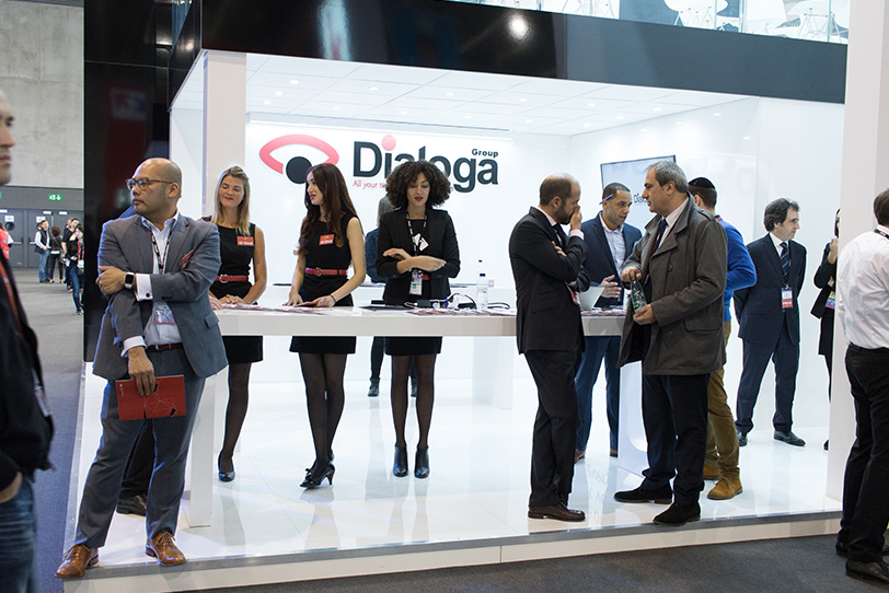 Dialoga stand at Mobile World Congress in Barcelona