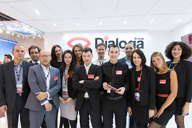 Dialoga stand at Mobile World Congress in Barcelona