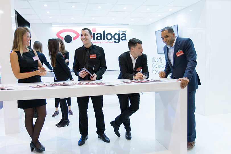Dialoga stand at Mobile World Congress in Barcelona