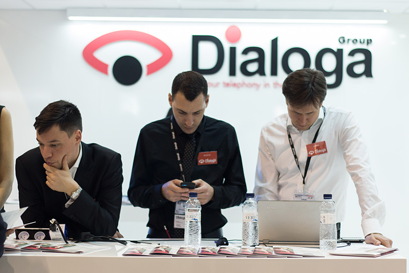 Dialoga stand at Mobile World Congress in Barcelona
