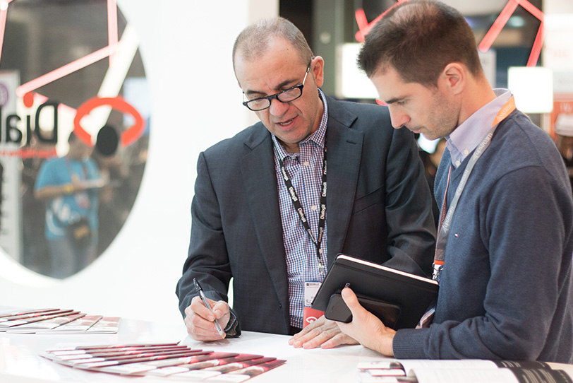 Dialoga stand at Mobile World Congress in Barcelona
