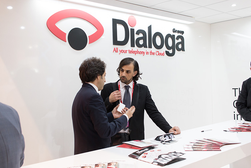 Dialoga stand at Mobile World Congress in Barcelona