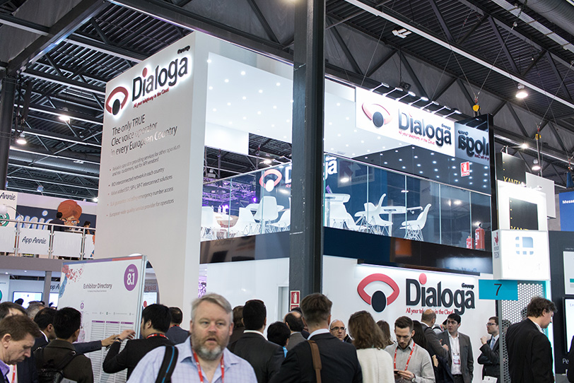 Dialoga stand at Mobile World Congress in Barcelona