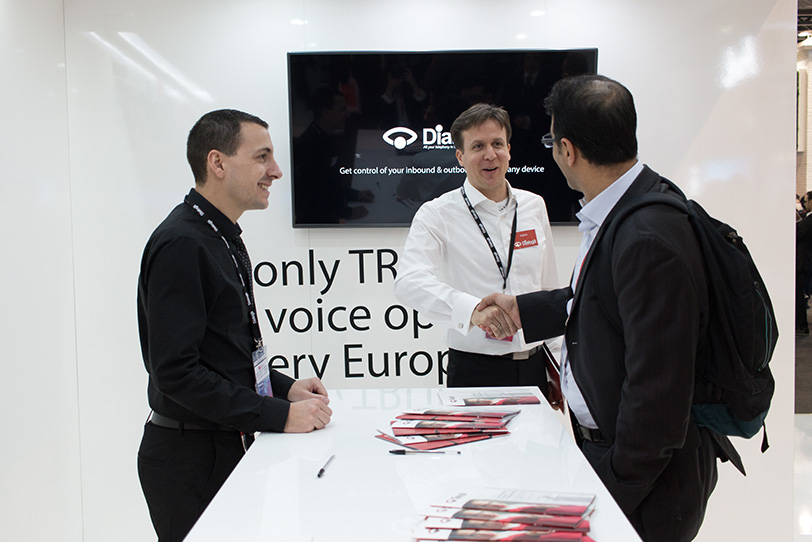Dialoga stand at Mobile World Congress in Barcelona