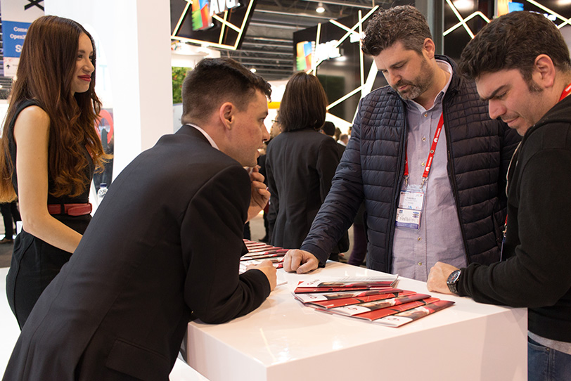 Dialoga stand at Mobile World Congress in Barcelona